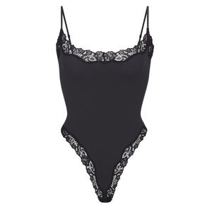SKIMS fits everybody black lace cami bodysuit